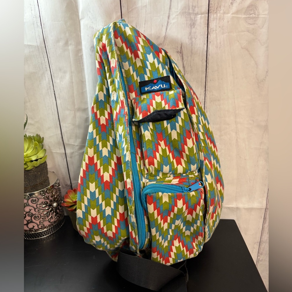 KAVU Colorful Geometric Sling Bag